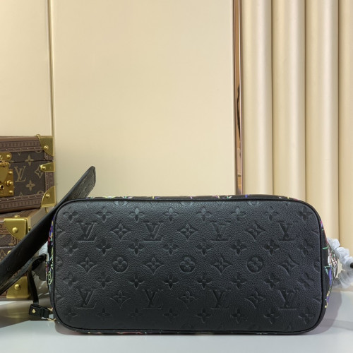 頂級原單[NEVERFULL 中號手袋]M45686 13675黑色/太陽花(村上隆)